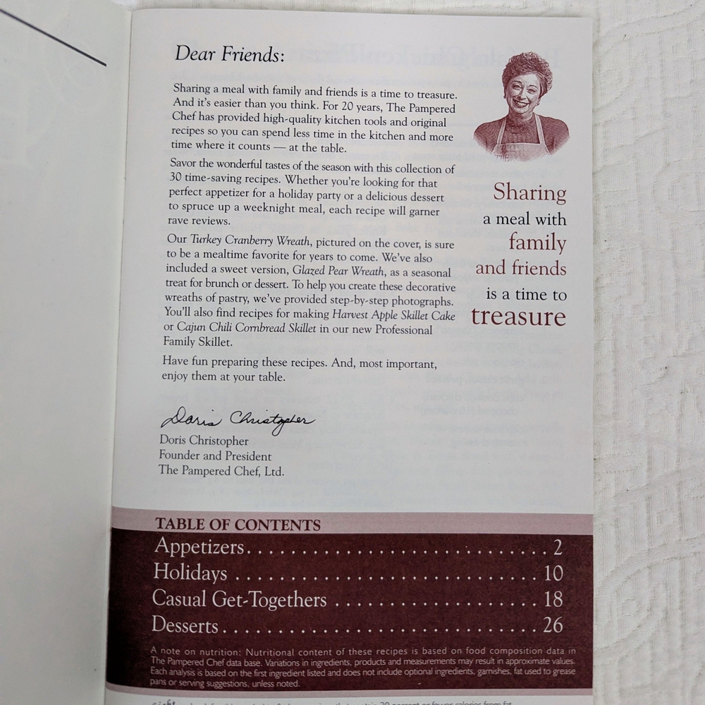 The Pampered Chef Recipe Collection Book Fall/Winter 2000 - Picture 2 of 5